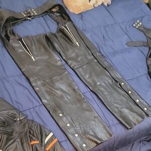 Xelement Black Leather Motorcycle Jacket